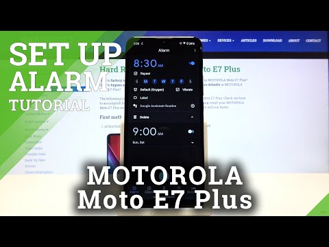 How to set up an alarm clock in MOTOROLA Moto E7 Plus