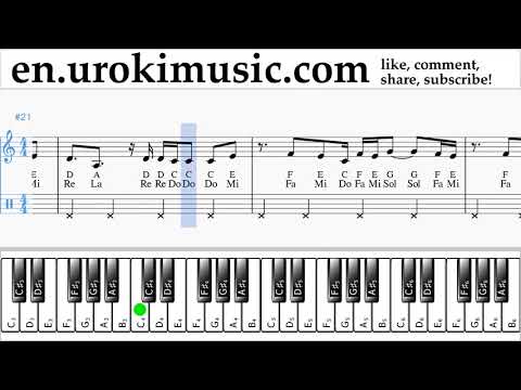 Piano lessons (right hand) DJ Khaled, Justin Bieber - No Brainer Sheet Music Tutorial um-ih352