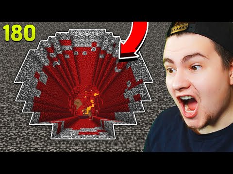 How did I make a HUGE hole in the roof of the nether in Minecraft Hardcore?