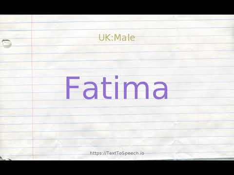 How to pronounce fatima