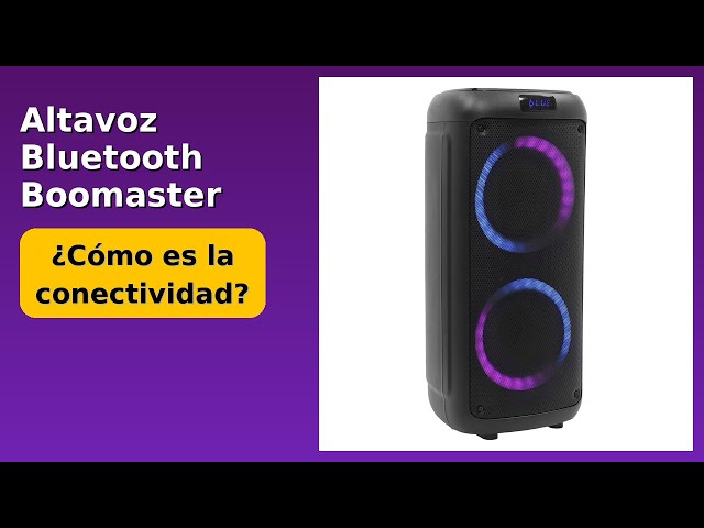 Vídeo relacionado con BoomTone DJ Boomaster 300 Altavoz Bluetooth luminoso LED portátil potente 250W, Altavoz Karaoke, Bluetooth inalámbrico, TWS, Recargable USB, sintonizador, lector USB/tarjeta SD.