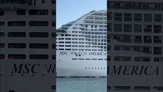MSC World America Up Close Look on its Sail Away!