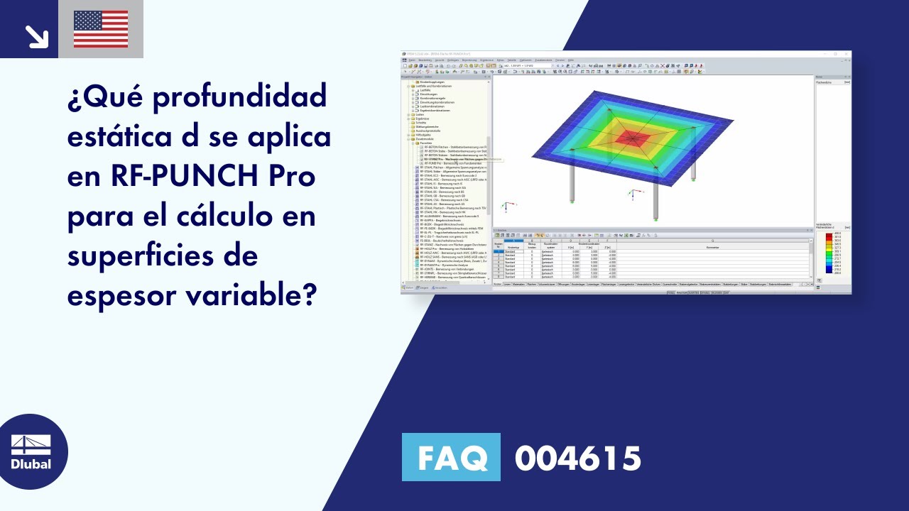 FAQ 004615 | ¿Qué profundidad estática d se aplica en RF-PUNCH Pro para el cálculo en superficies con ...