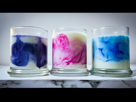 Part of a video titled 3 Easy Ways To Make Marble Candles At Home - YouTube