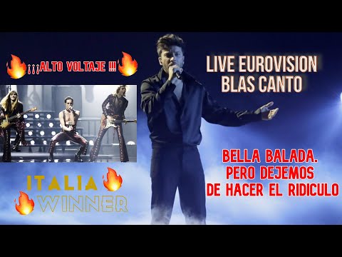 REACCIÓN A | LIVE EUROVISION BLAS CANTO /ITALIA WINNER