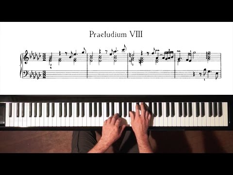 Bach Prelude and Fugue No.8 Well Tempered Clavier, Book 1 with Harmonic Pedal