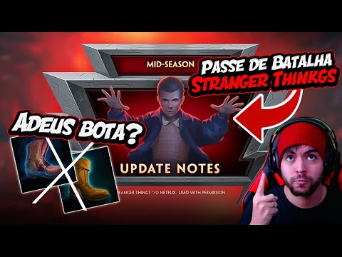 ADEUS BOTA? PASSE DE BATALHA DO STRANGER THINGS! - ⚡ Smite BR Update Notes 8.7 + 8.6 Bônus