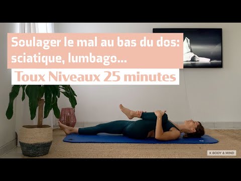 Soulager le mal au bas du dos avec la Méthode Pilates (sciatique, lumbago)Tous Niveaux. 25 minutes.
