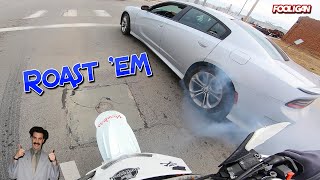 Coolest day yet… Fat burnouts and helping others!