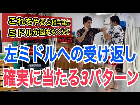相手が左ミドルキックを返せなくなる”3パターン”の受け返し ~ミドルキッカー対策はこれでいけ!!~