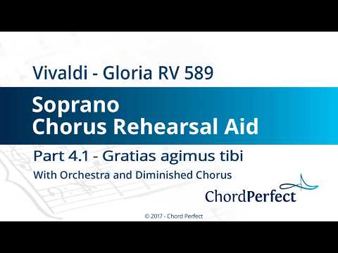 Vivaldi's Gloria Part 4.1 - Gratias agimus tibi - Soprano Chorus Rehearsal Aid