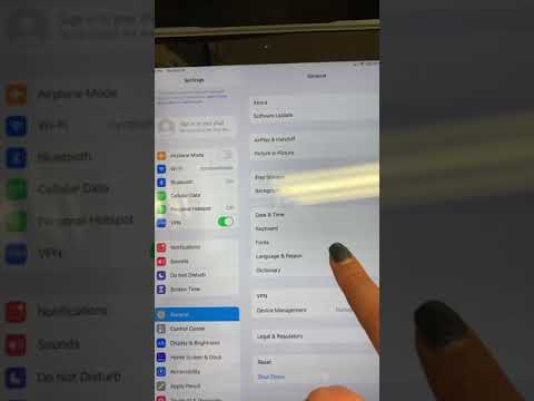 How to change language settings on Ipad