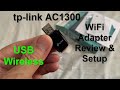 TP Link Archer T3U AC1300 Wireless WiFi USB Adapter Setup Review