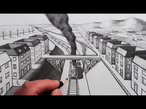 How to Draw a Train in Perspective: Narrated
