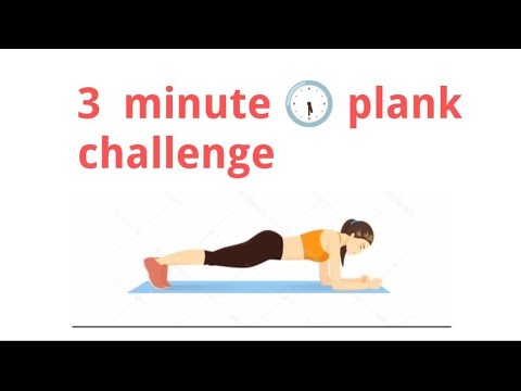3 minute plank challenge with timer and background music...