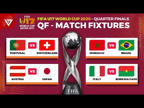 🔴Quarter Finals FIFA U17 World Cup 2025: Match Schedule & Fixtures Today