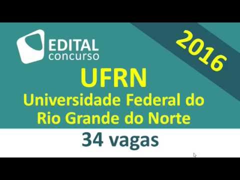 Edital Concurso UFRN 2016 - Universidade Federal do Rio Grande do Norte