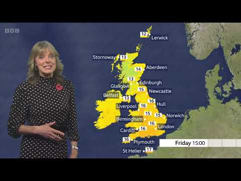 BBC weather today in UK -  October 31st, 2025