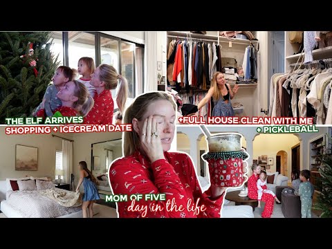 MOM OF FIVE DAY IN THE LIFE: THE ELF ARRIVES, SHOPPING + CLEAN WITH ME!