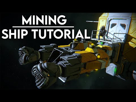 Space Engineers: How to build a mining ship! (live build)