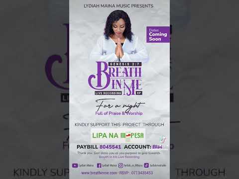 God bless you as you give towards BREATH IN ME LIVE RECORDING #Breathinme #Lydiamaina #shorts