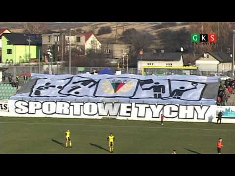 19. kolejka: GKS Tychy - Bytovia Bytów 1:1. Oprawa kibiców