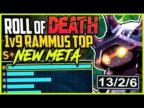 ROLL OF DEATHHH | 1v9 TOP LANE RAMMUS NEW META BUILD | Rammus vs Yasuo S8 Unranked to Challenger #01