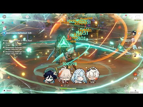Abyss 3.2 Floor 12-2-1 | C6 Kazuha Hypercarry Speedrun 25 sec.