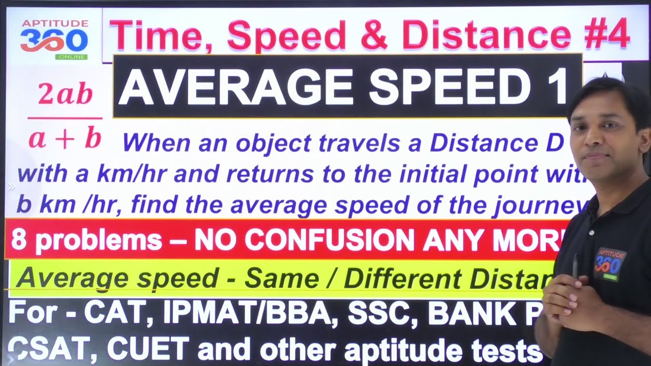 Time, Speed & Distance || Learn the basics of AVERAGE SPEED and never get confused again