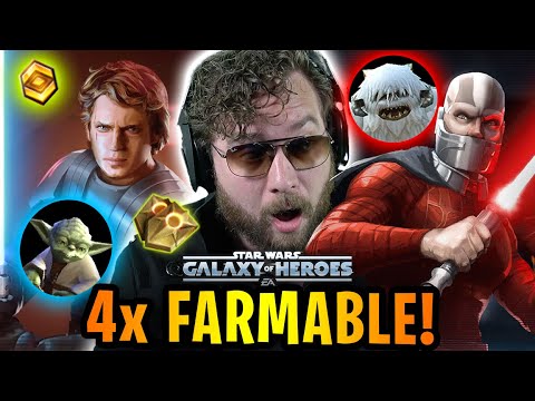 This is MASSIVE for F2P!  Quadruple Drops for GAS, Malak, Wampa, Hermit Yoda Shards in SWGoH