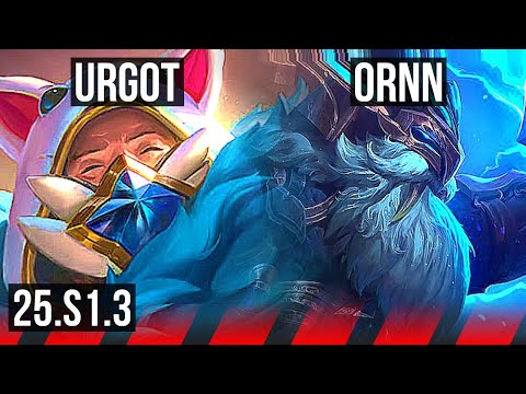 URGOT vs ORNN (TOP) | 7/0/0, Godlike | KR Grandmaster | 25.S1.3
