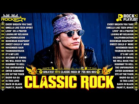 Top 500 Classic Rock Songs Of All Time 🔥 Guns N' Roses, Metallica, Queen, AC/DC, Aerosmith, Bon Jovi