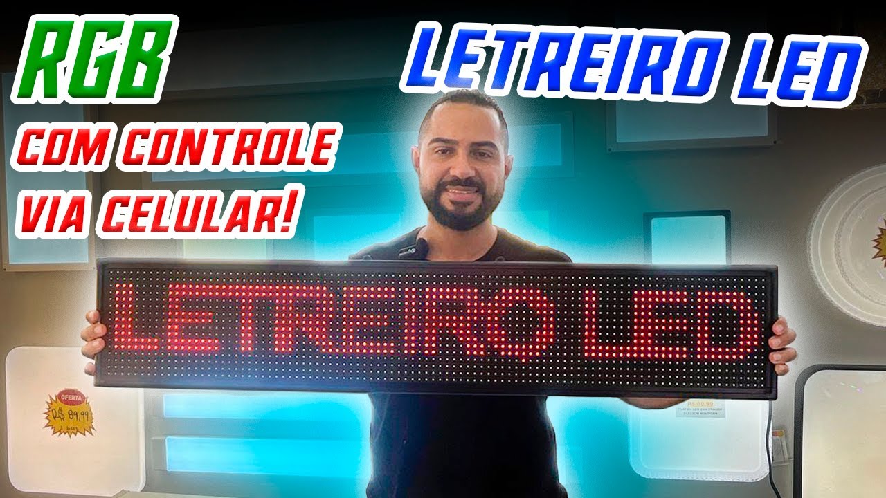 LETREIRO LED RGB | Controle Com Seu Celular | Planet Iluminação - Santa Ifigênia