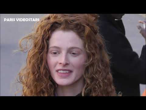 Models Clémentine Balcaen, Cyrielle Lalande after show Hermès @ Paris Fashion Week 6 march 2021