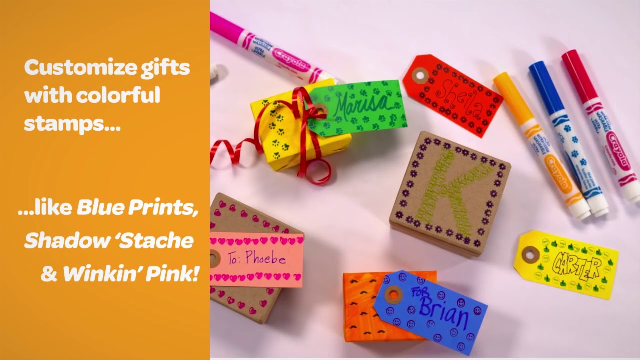Using Crayola Ultra Clean Washable Stamper Markers Video