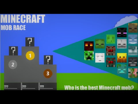 MINECRAFT MOB RACE | Halloween special | algodoo marble race