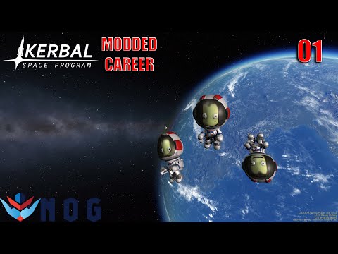 Kerbal Space Program | Modded Career 01 | Our First Launch