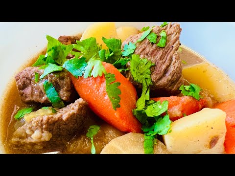 Incredible IRISH STEW with Beef, Onions, Carrots, Parsnips & Potatoes from Chef Victoria Love