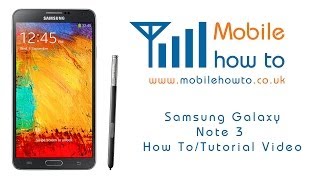 How To Power On & Off -  Samsung Galaxy Note 3
