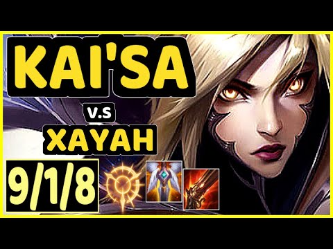 VIPER (KAI'SA) vs XAYAH - 9/1/8 KDA BOTTOM ADC CHALLENGER GAMEPLAY - KR