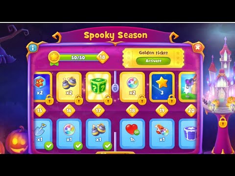 Spooky Season Unlock Stage 18 | Gardenscapes Level 3041-3050