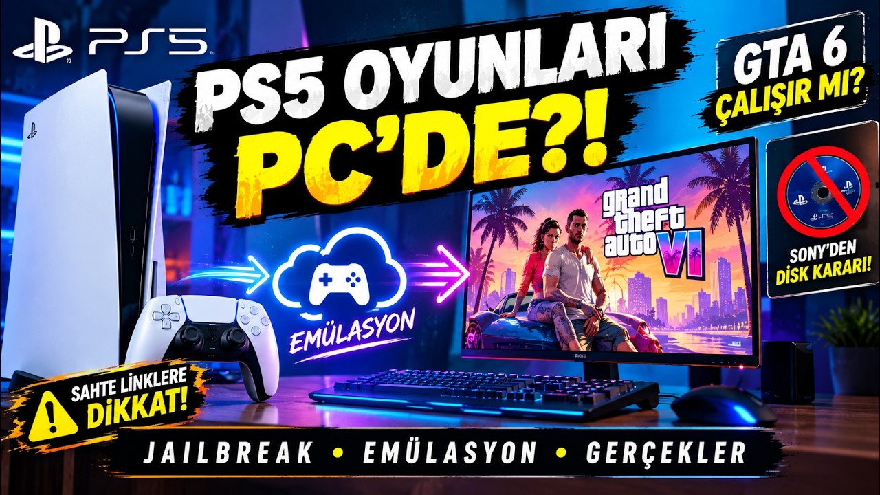 SAHTE EMÜLATÖRLERE DİKKAT! PS5 Oyunları PC'de Çalışıyor mu! GTA 6 Emülatörle Açılabilir mi?