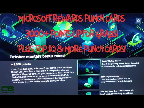 October 2021 Microsoft Rewards Monthly Bonus Round Punch Card - 3,000+ Points Up For Grabs & More!