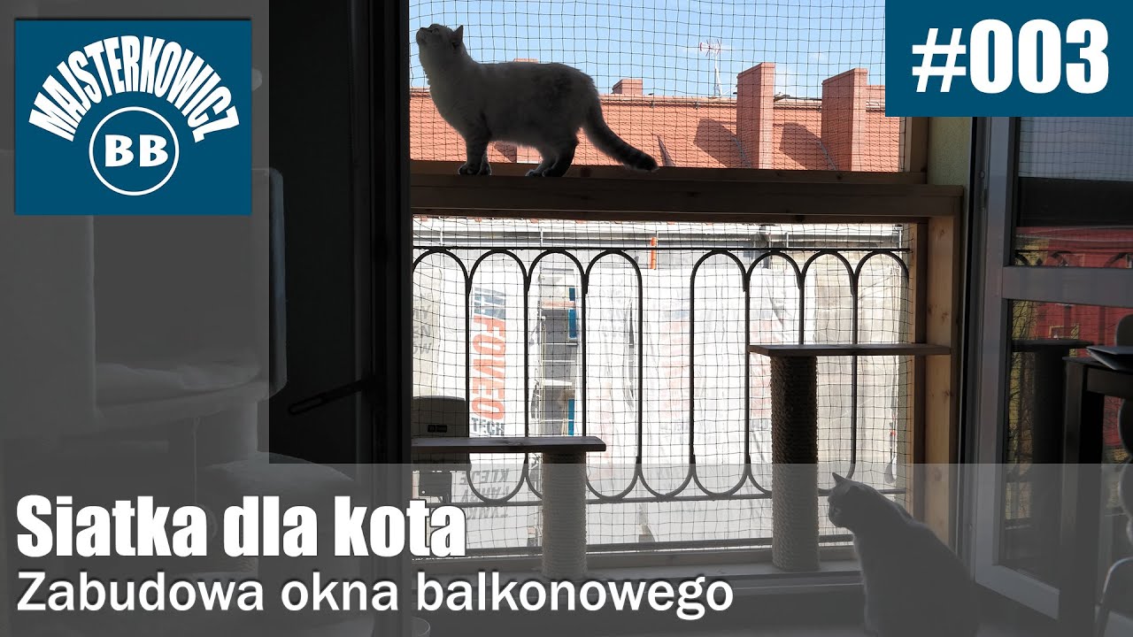 Siatka dla kota - zabudowa okna balkonowego