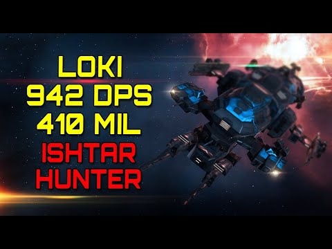Eve Online - LOKI / 942 DPS / 410 MIL - ISHTAR HUNTER
