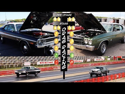1970 Chevrolet Chevelle SS vs 1972 Dodge Demon | STOCK DRAG RACE