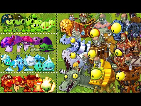 Random 4 Team 5 Plants Max Level Attack PvZ 2 Final Bosses Fight - Which Team Plant Will Win - PVZ 2