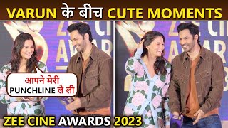 Alia Bhatt & Varun Dhawan Cutest Masti At Zee Cine Awards 2023 Press Conference
