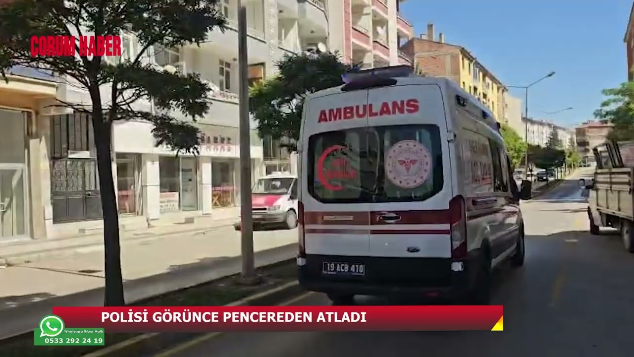 Polisi görünce pencereden atladı