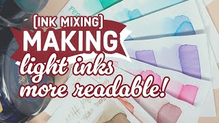 💙💚💛🧡💜 Fountain Pen Ink Too Light?? Mixing fountain pen inks, swatching - beginners guide tutorial.